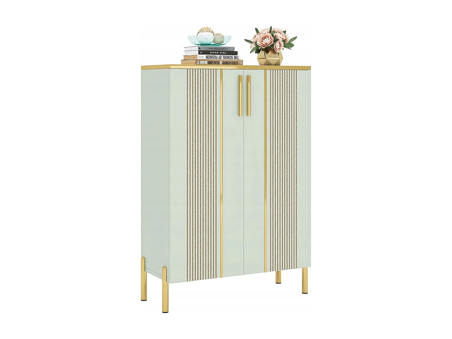 Szafka na buty z 2 drzwiami, 70 x 35 x 100 cm, 6 poziomów z regulowanymi półkami, na 22 pary butów