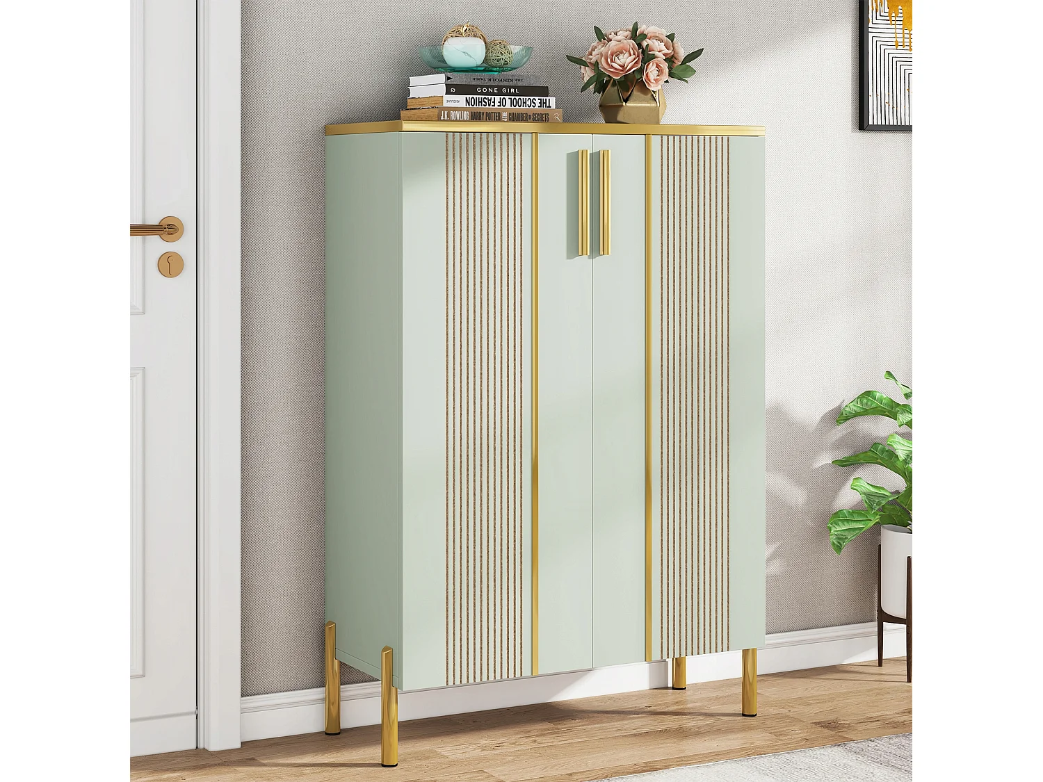 Szafka na buty z 2 drzwiami, 70 x 35 x 100 cm, 6 poziomów z regulowanymi półkami, na 22 pary butów