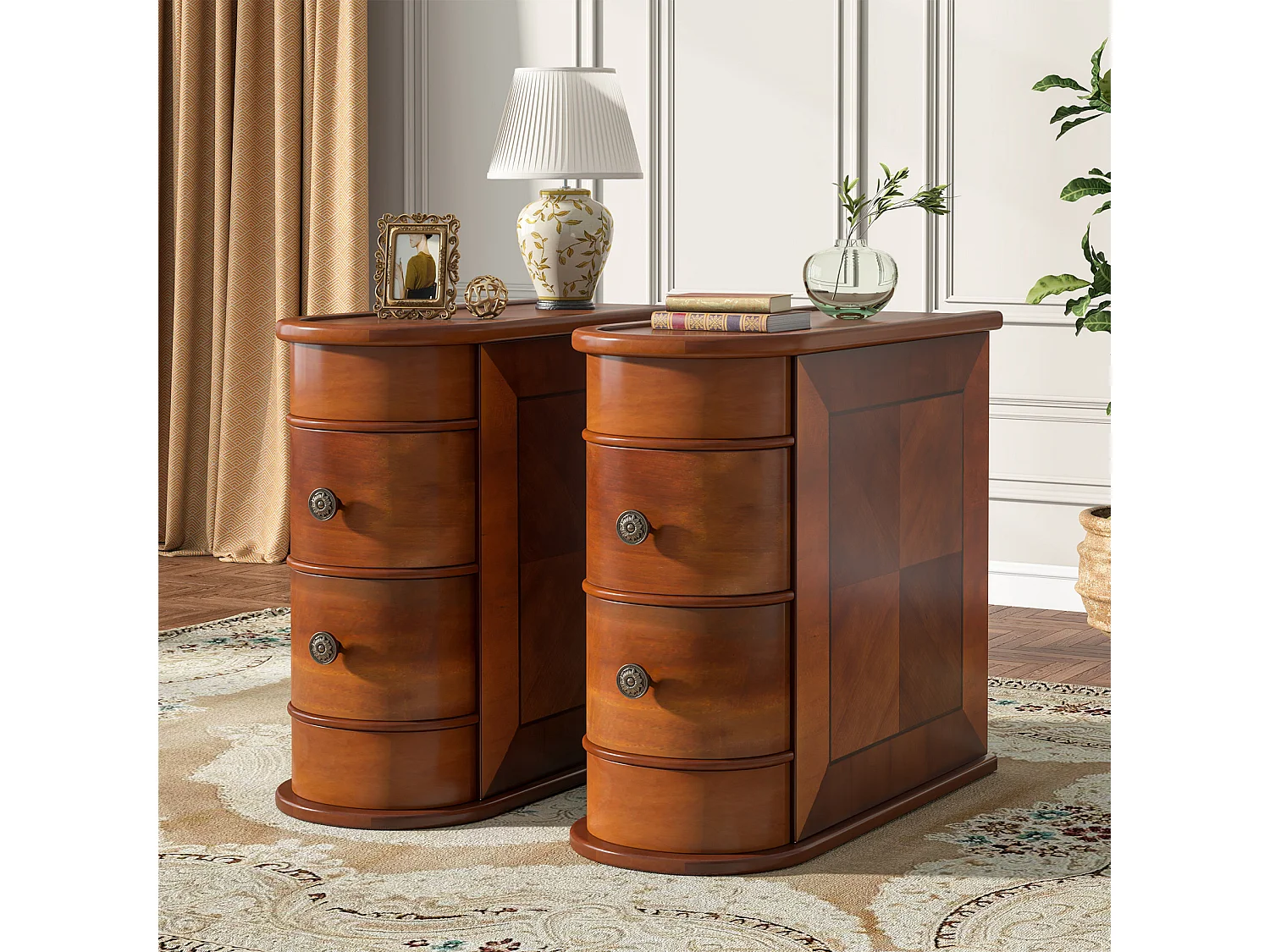 Tavolino Laterale A Forma Di C Tribesigns Per Divano, Comodino Di Design, Stile Marrone Rustico | Leroy Merlin