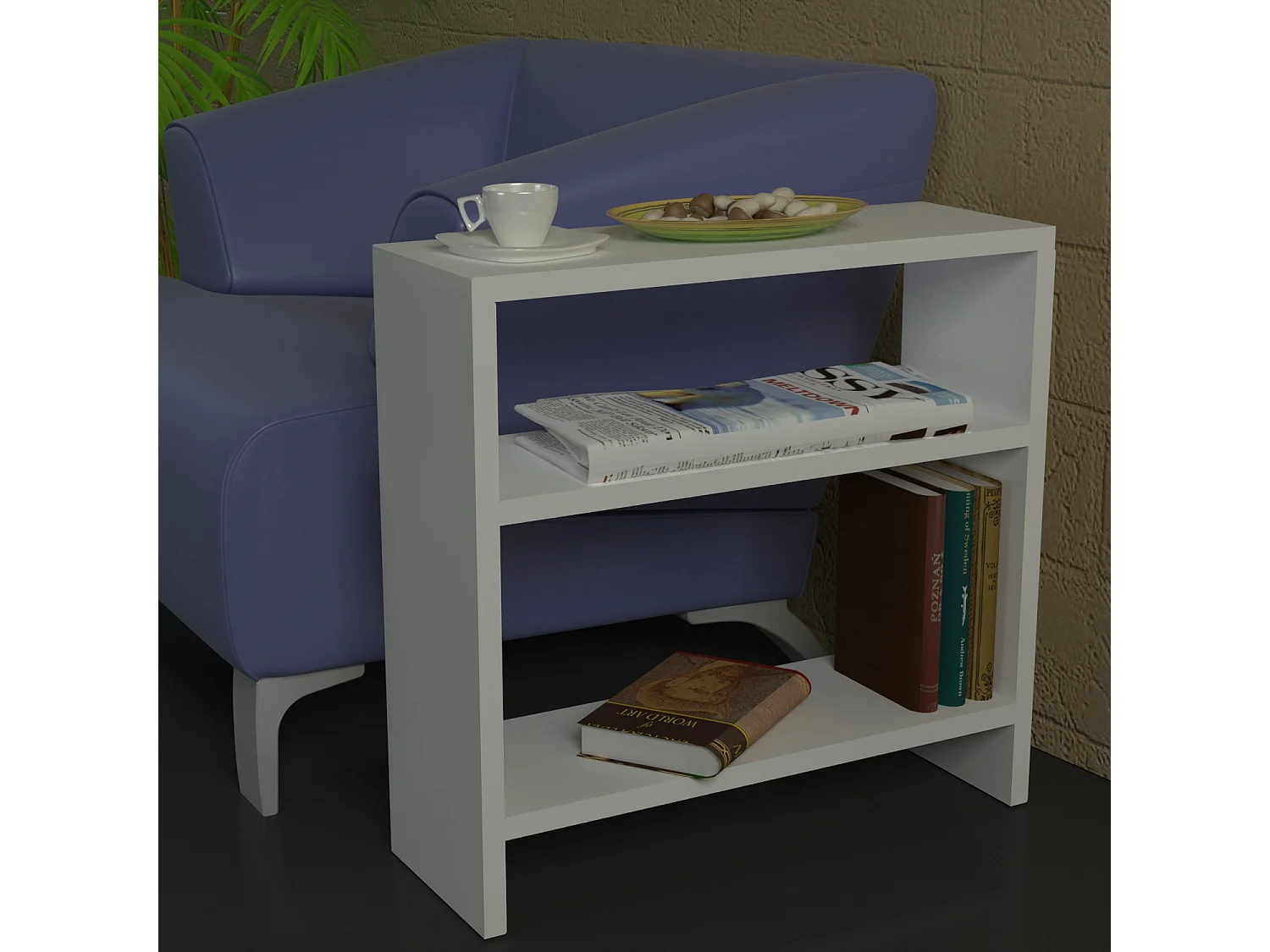 Beistelltisch Silvanus Weiß