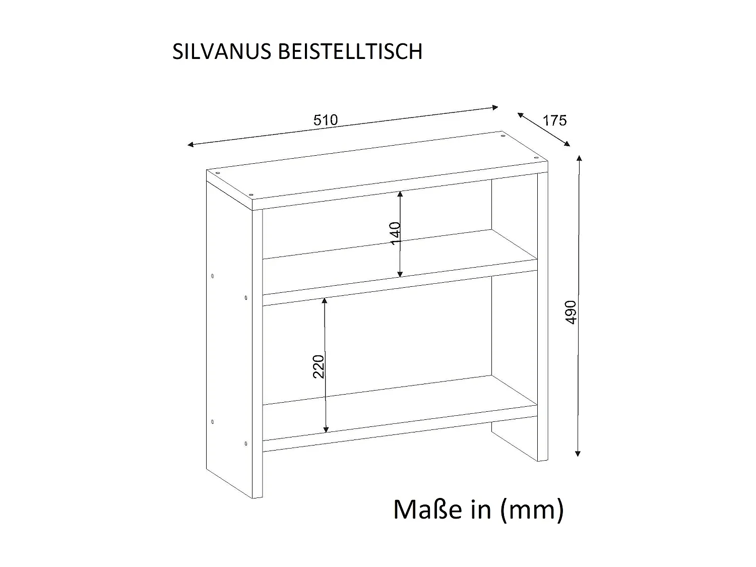 Beistelltisch Silvanus Weiß