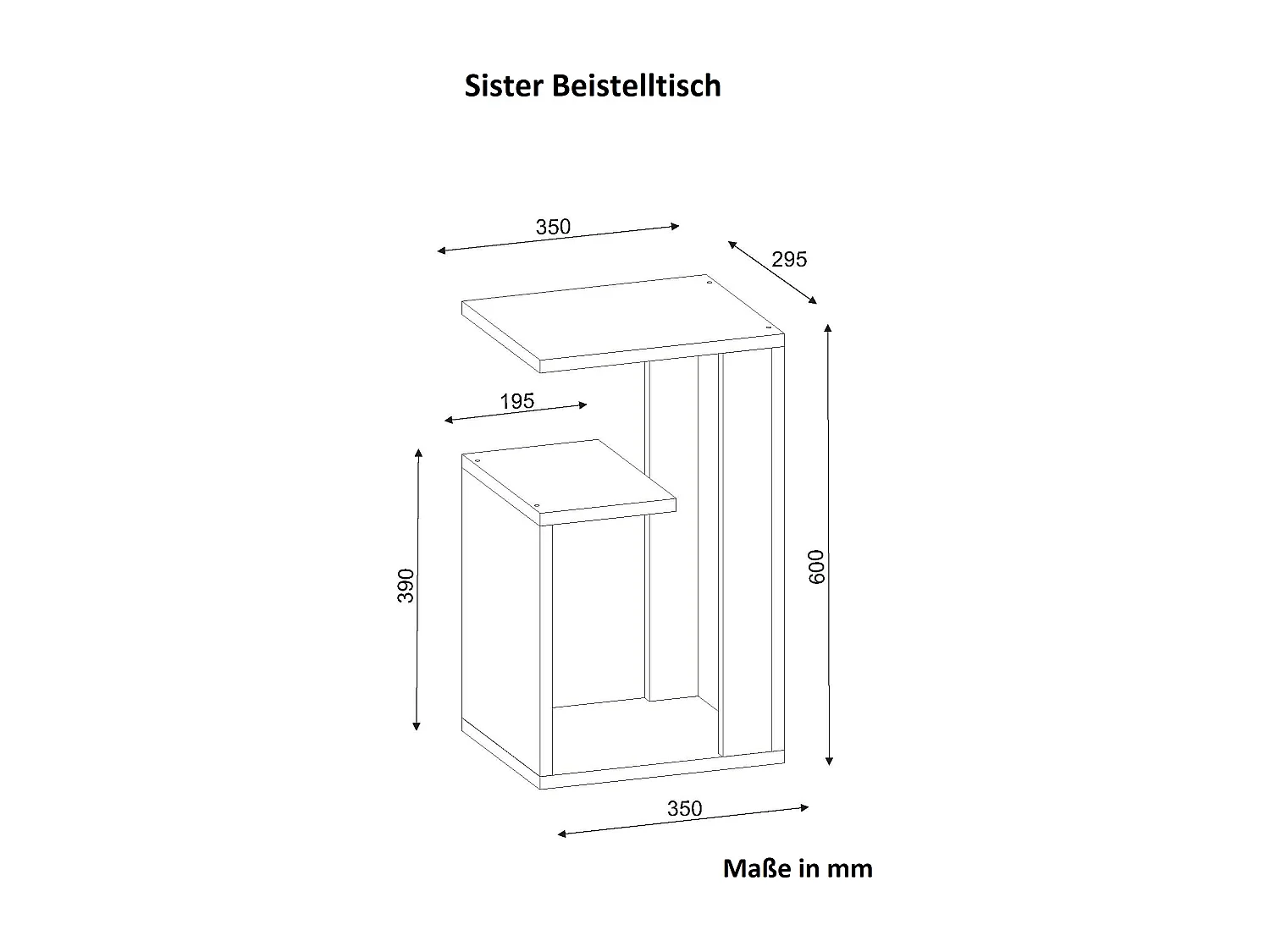 Beistelltisch Sister Weiß