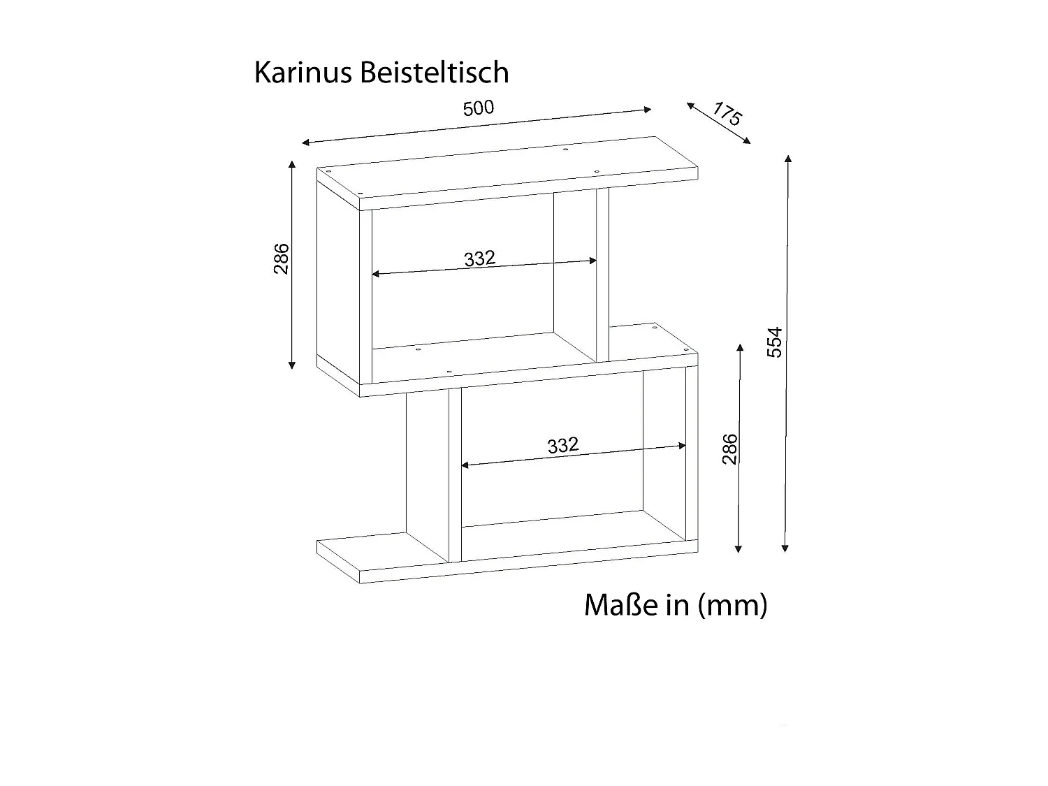 Beistelltisch Karinus Weiß