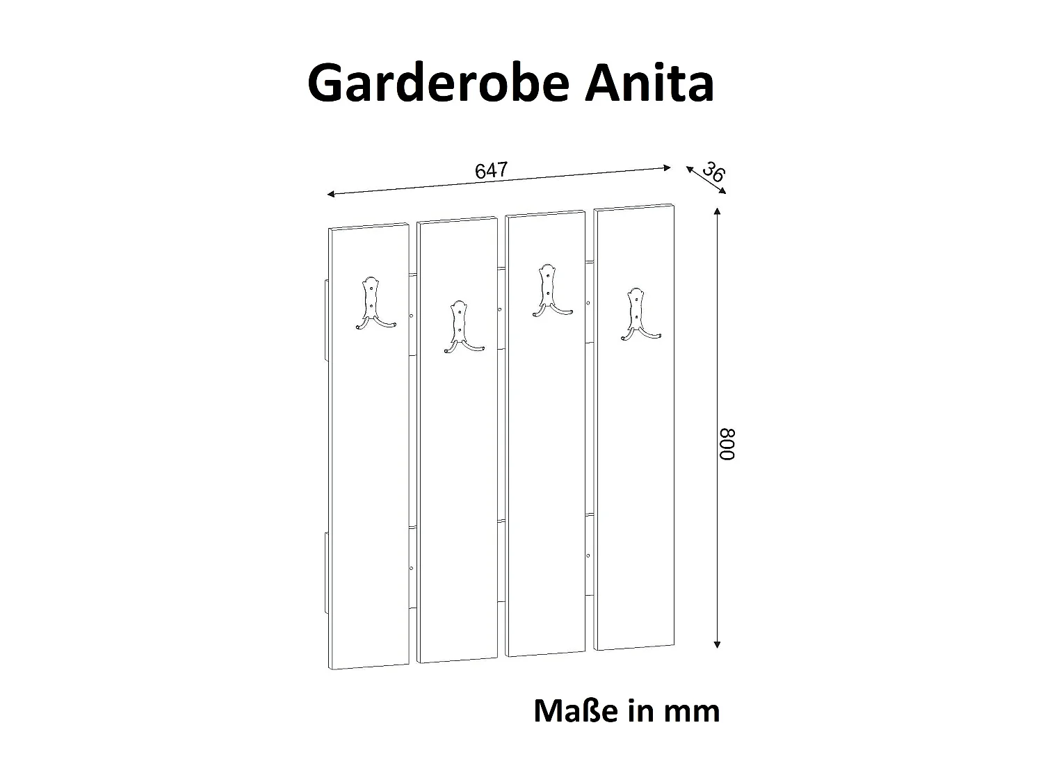 Garderobe Anita Weiß