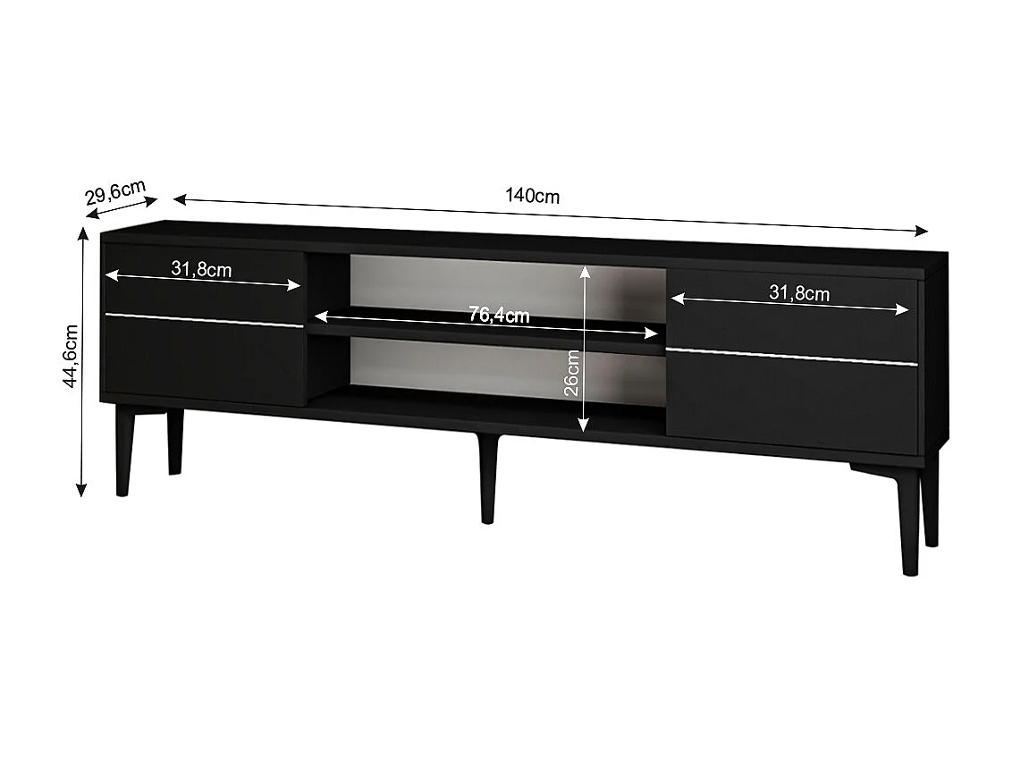 TV Lowboard Aragon Schwarz