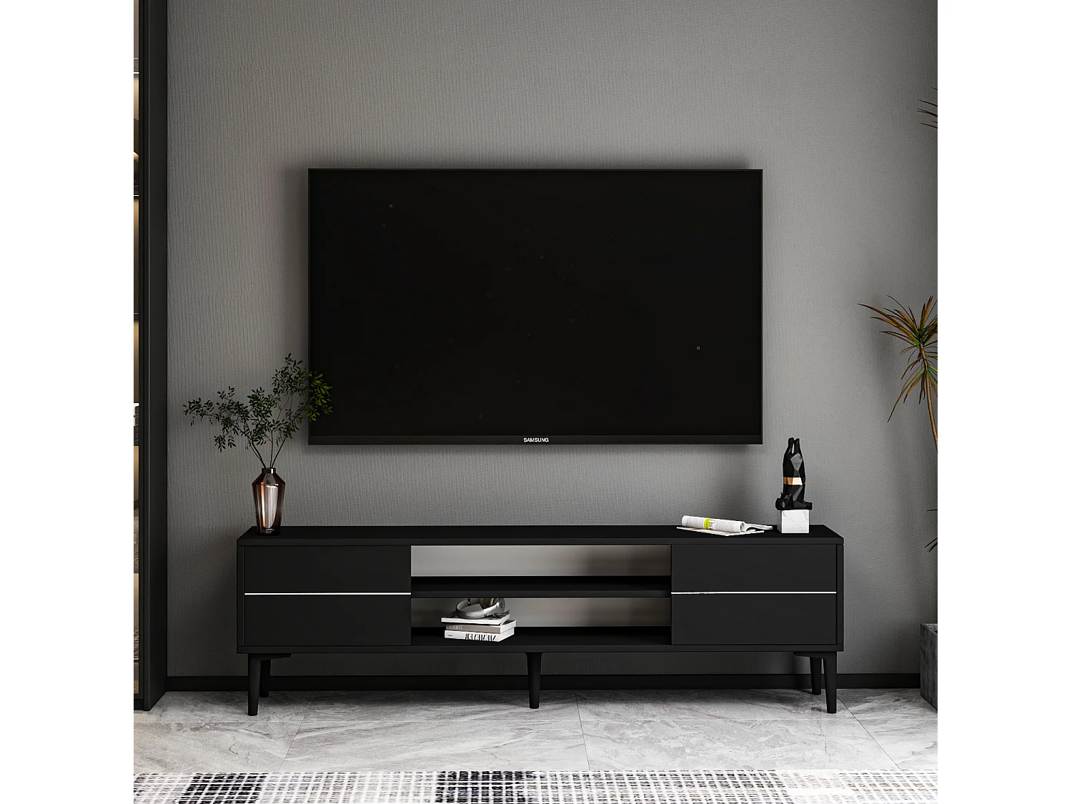 TV Lowboard Aragon Schwarz