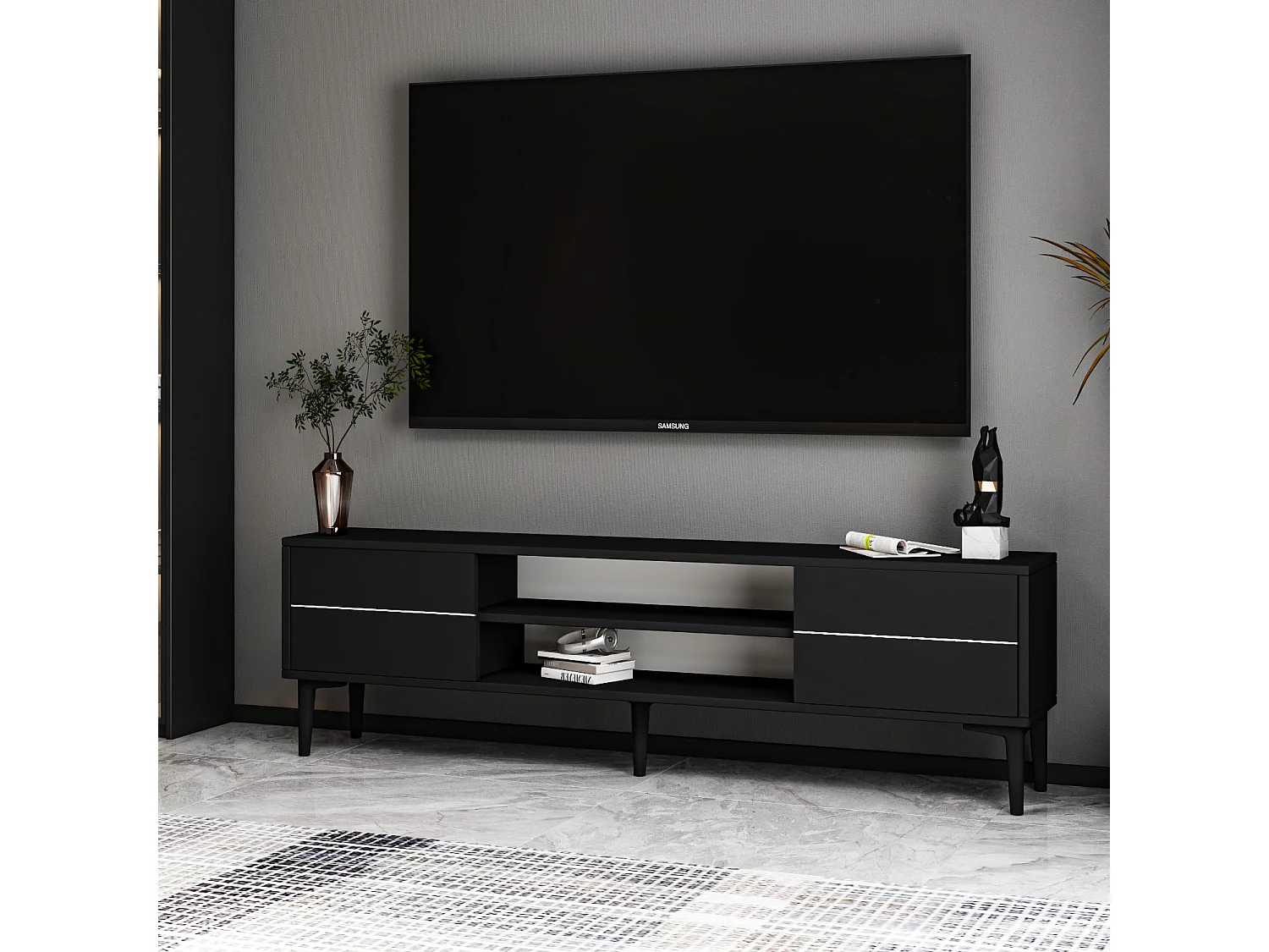 TV Lowboard Aragon Schwarz