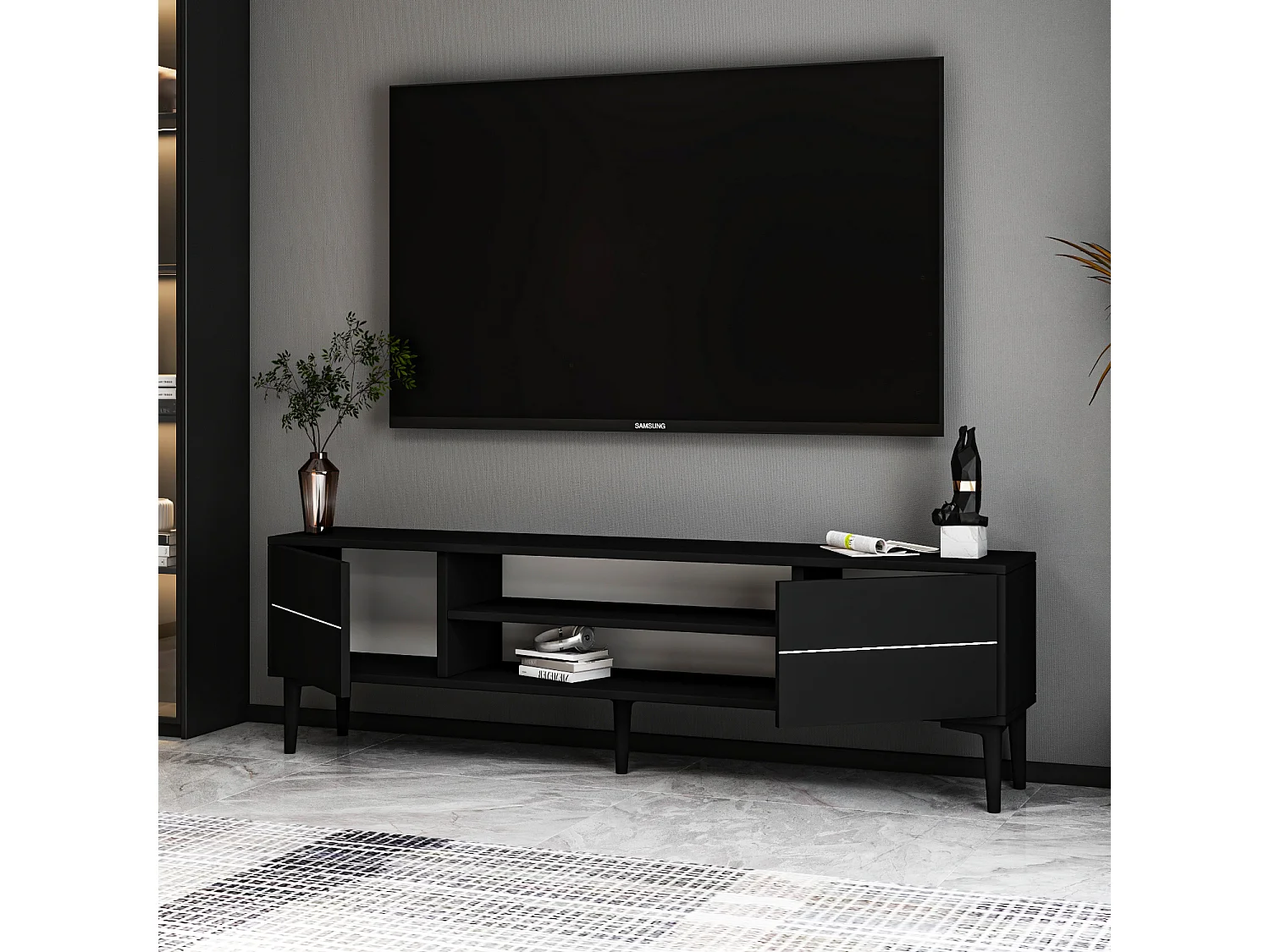 TV Lowboard Aragon Schwarz