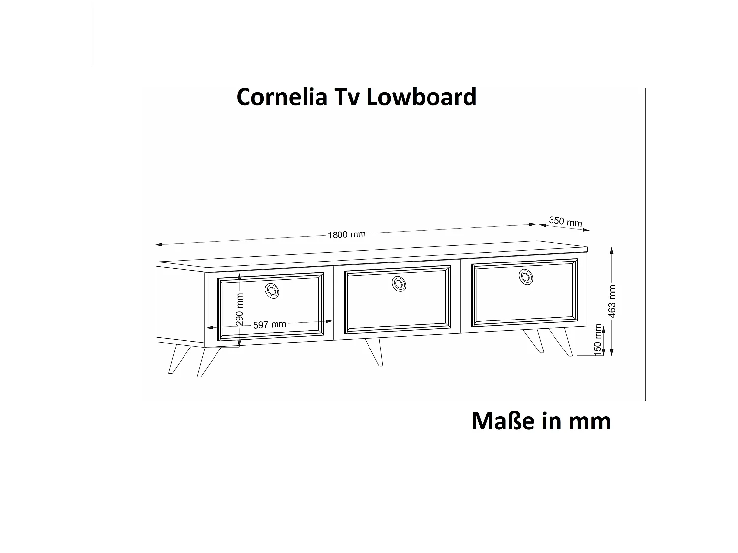TV Lowboard Cornelia Weiß