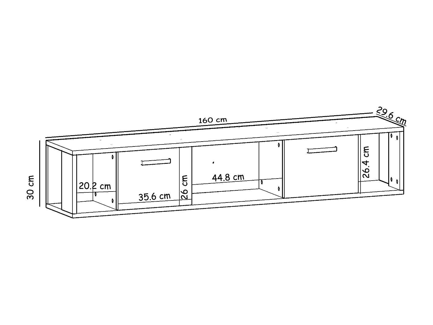 TV Lowboard Aldora Schwarz Marmor Optik 9598