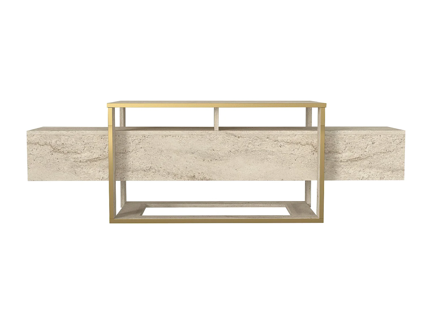 Tv Lowboard Bianco Beige Granit Optik 2499