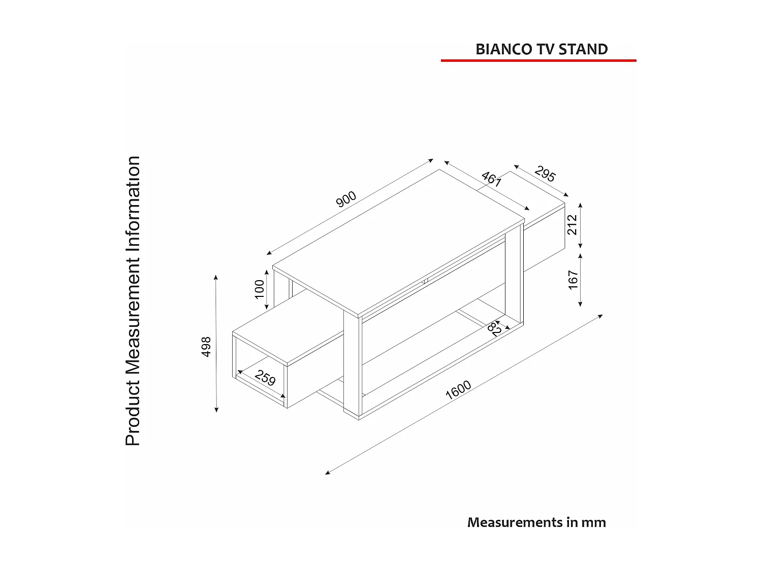 Tv Lowboard Bianco Beige Granit Optik 2499