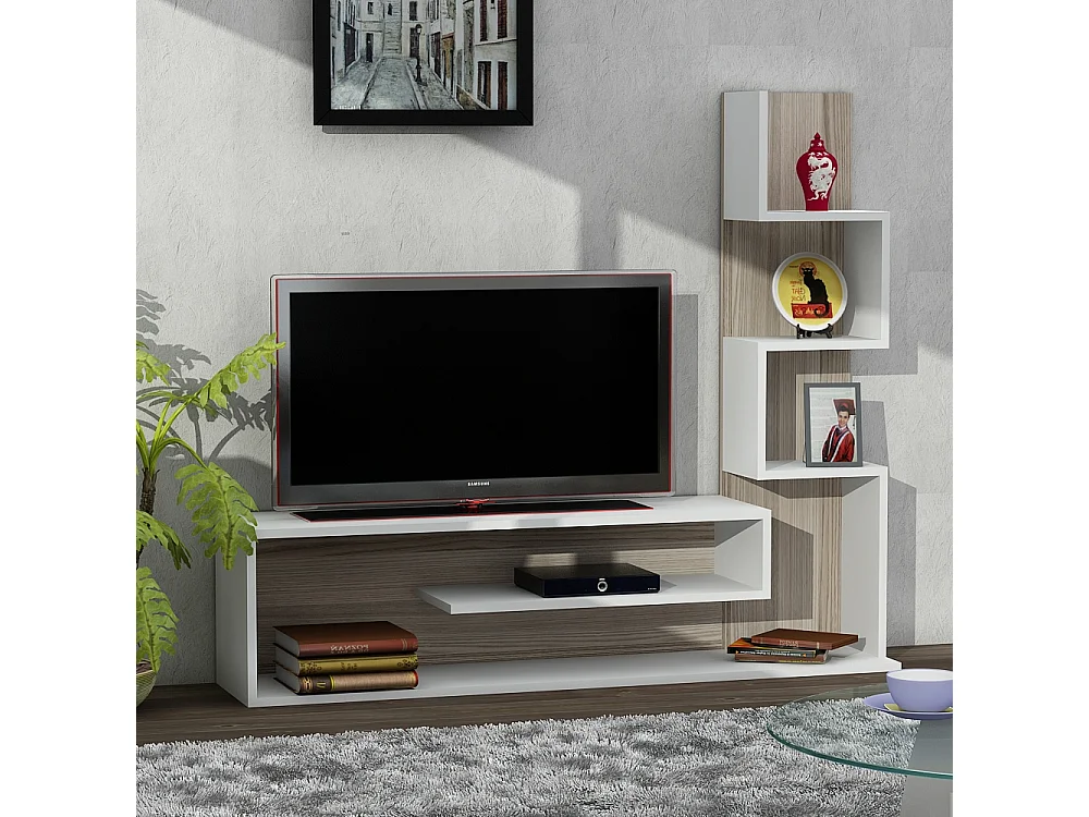 Wohnwand Metehan Weiß Cordoba