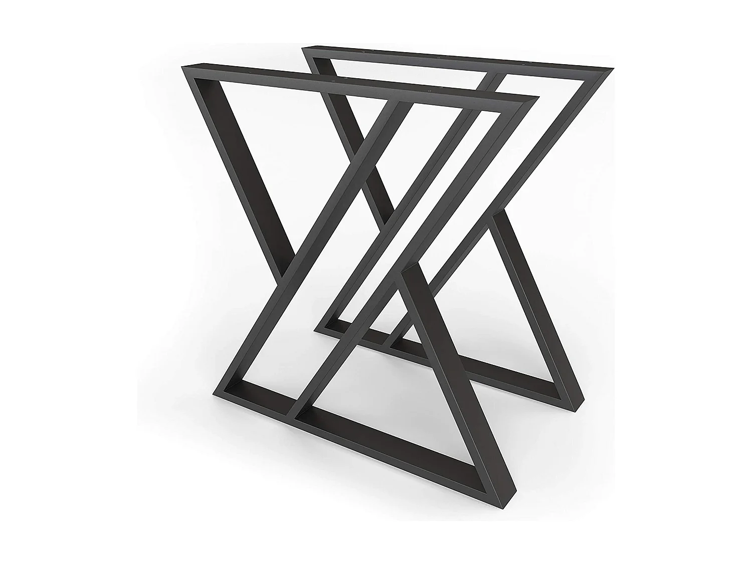 Tischgestell Metall Schwarz 2-er Set 70x72 cm