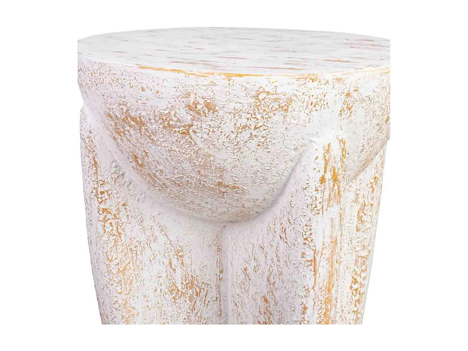 Weißer Magnesium-Beistelltisch 38x38x46