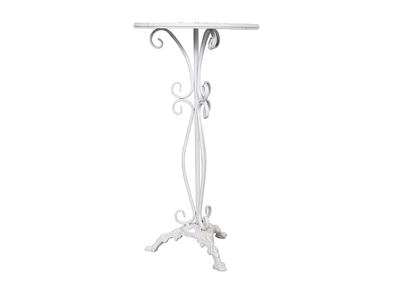 Tavolino in metallo invecchiato verde 60x38x65