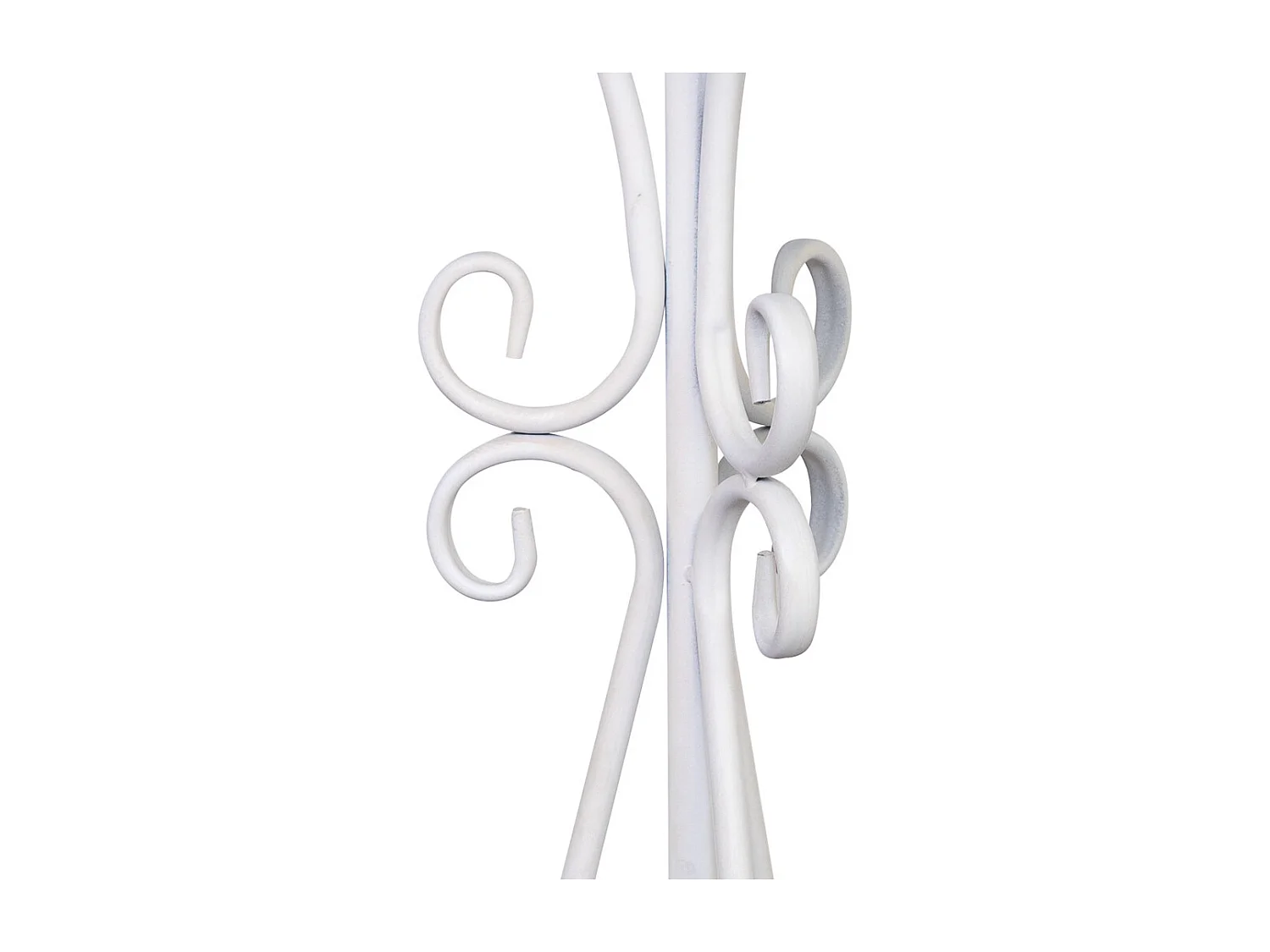 Table d'appoint en métal vieilli blanc 40x40x77