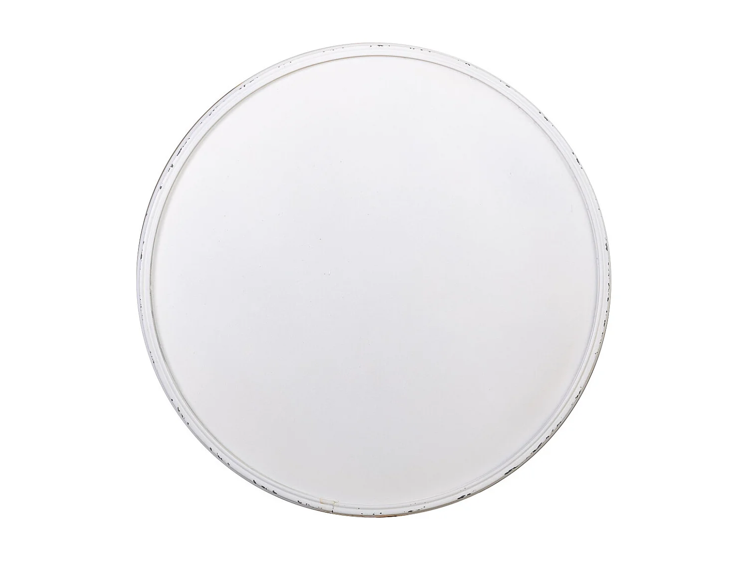 Mesa auxiliar de metal envelhecido branco 40x40x77