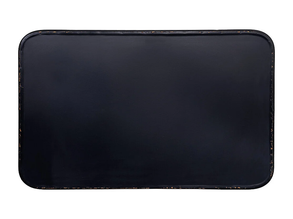 Mesa auxiliar de metal envelhecido preto 60x38x65