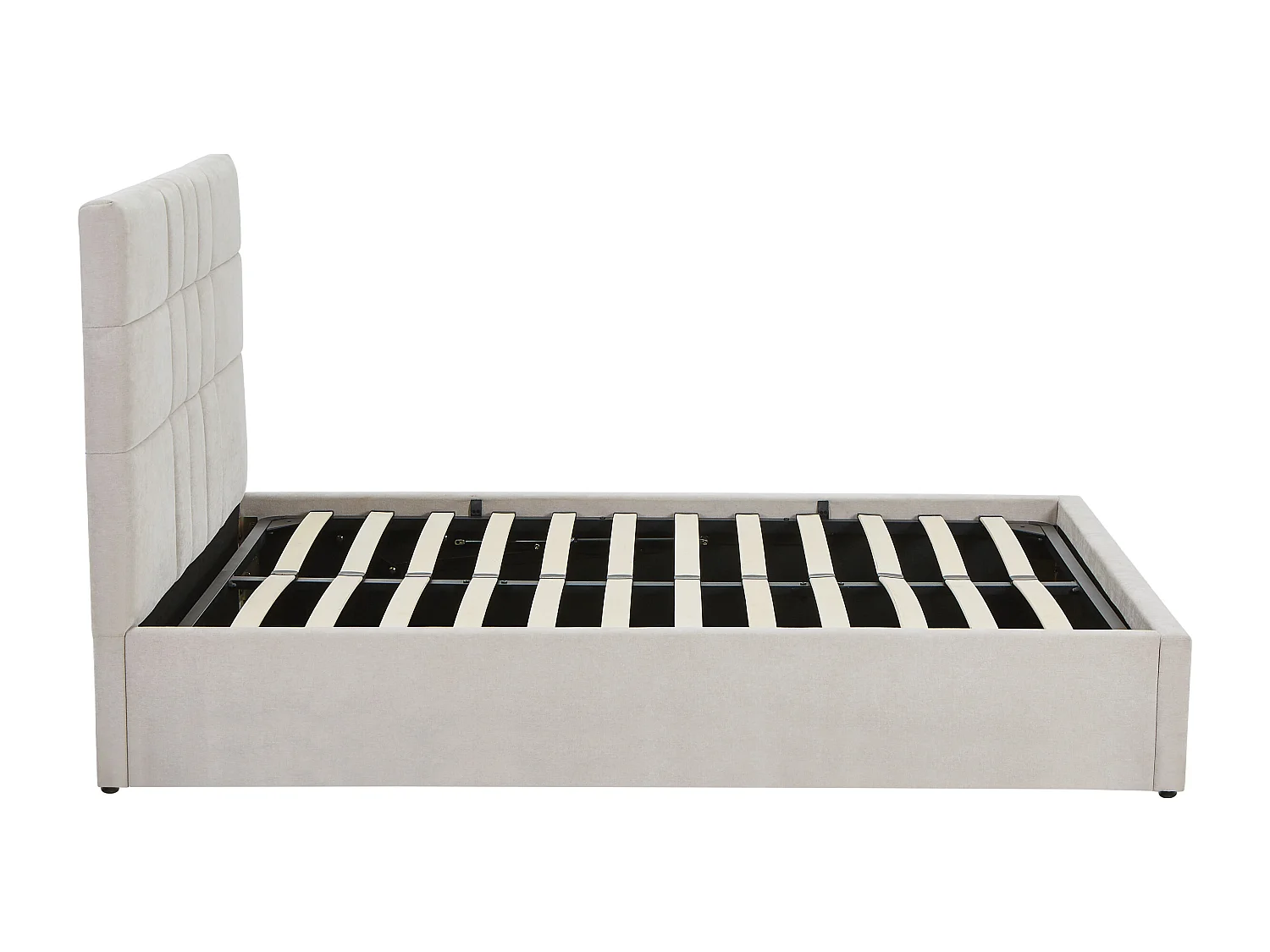 Lit coffre 160 x 200 cm - Tissu - Beige - HOPEYA de Pascal Morabito