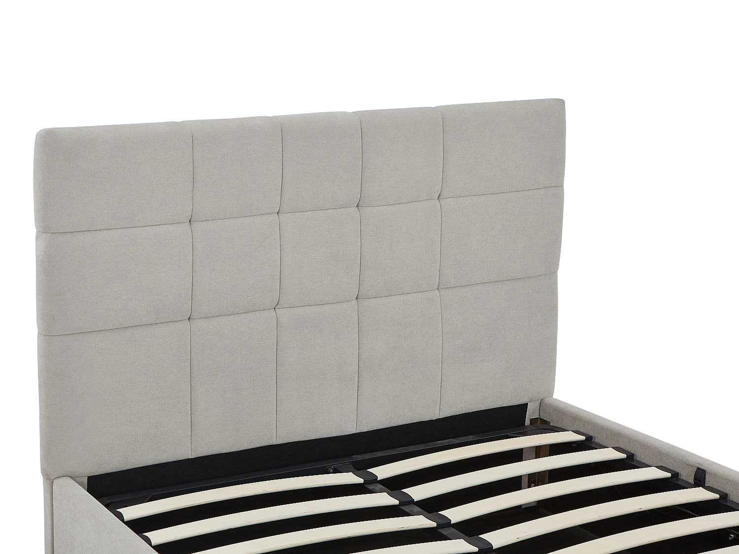 Lit coffre 140 x 190 cm - Tissu - Gris - HOPEYA de Pascal Morabito