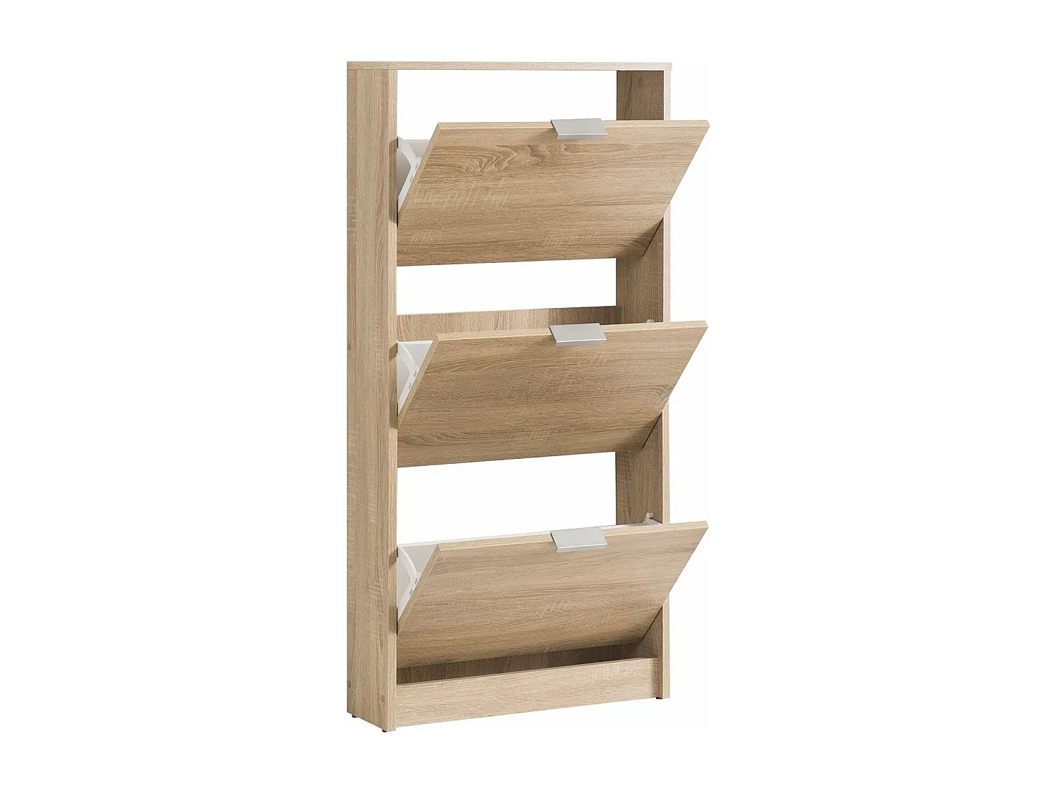 Zapatero de 3 Puertas Roble Sonoma | Almacena hasta 9 Pares de Zapatos | 67x28x119 cm