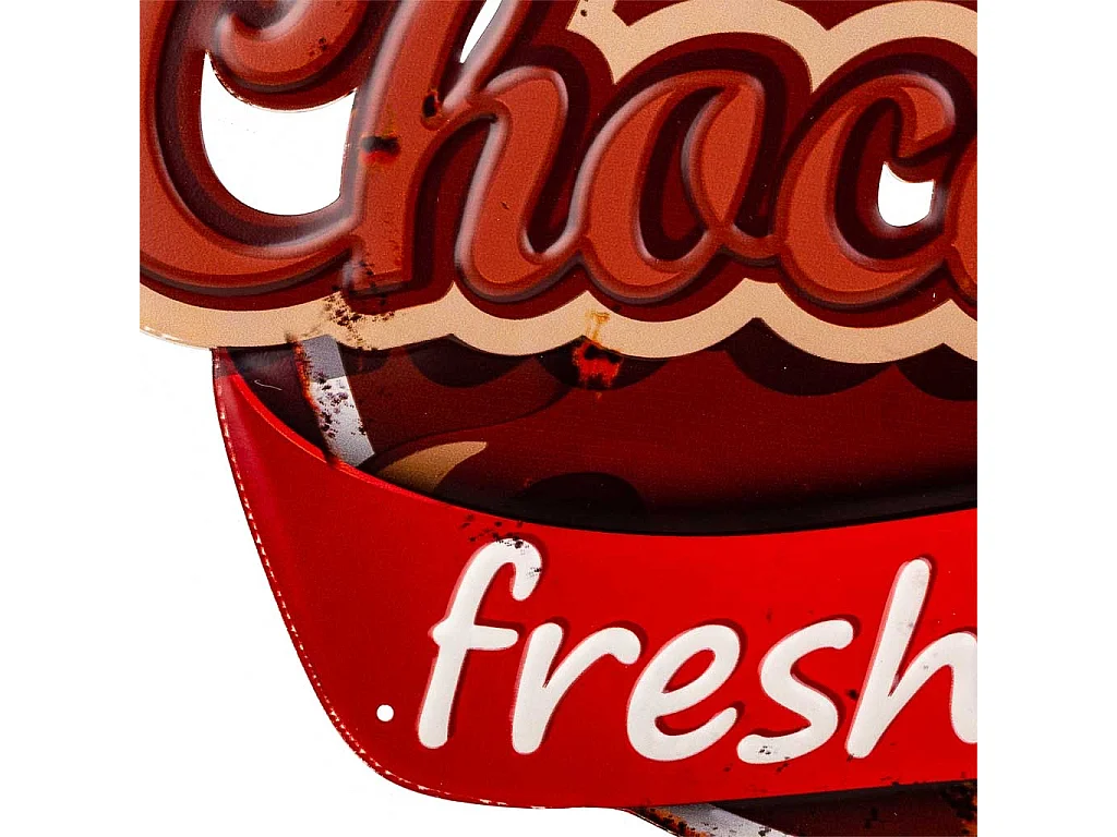 Rote Metallplatte 36x45x1h cm