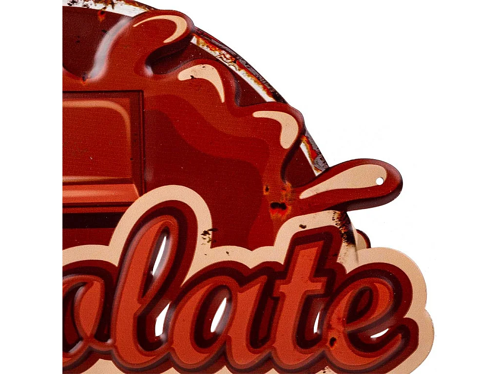 Placa de de metal roja 36x45x1