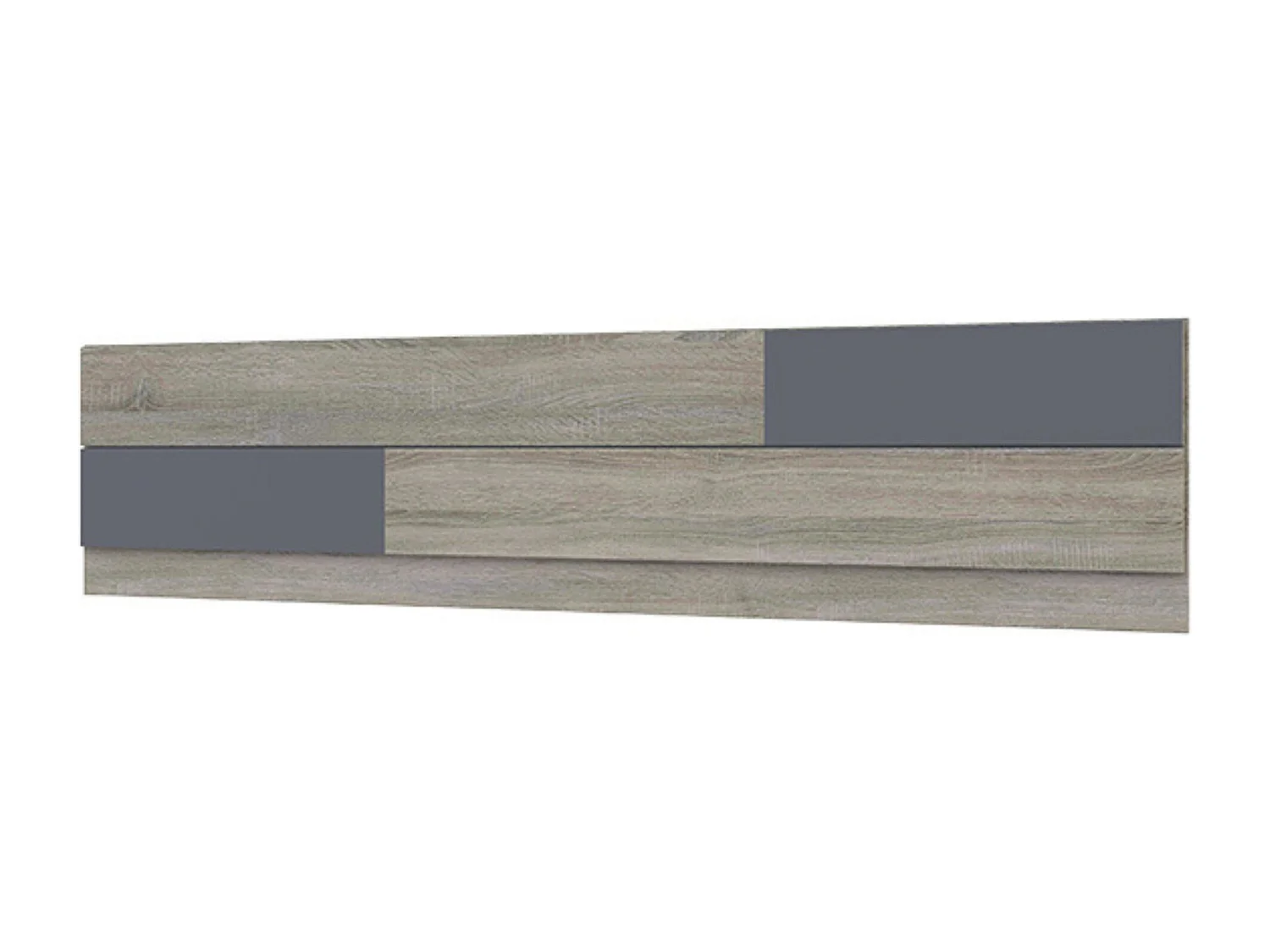 Meyvaser - Cabezal para Cama de Matrimonio, Cabecero, Color Cambrian y Grafito, Medidas: 220 cm (Ancho) x 51 cm (Alto) x 3 cm (Fondo)