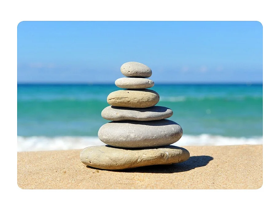 Klappbarer Wagen mit Rädern - Graues Metallgestell, 2 laminierte Etagen - Strand Design - 72*66*43 cm - BAUHAUS