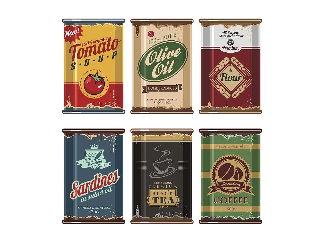 Klappbarer Wagen mit Rädern - Graues Metallgestell, 2 Etagen laminiert, Dekor Vintage3 - 72*66*43 cm - BAUHAUS