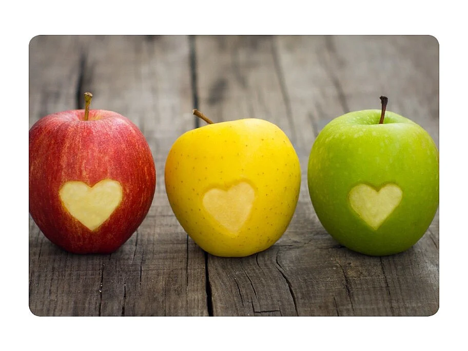 Klappwagen mit Rollen - Graues Metallgestell, 2 laminierte Ablagen Apfel-Design - 72*66*43 cm - BAUHAUS