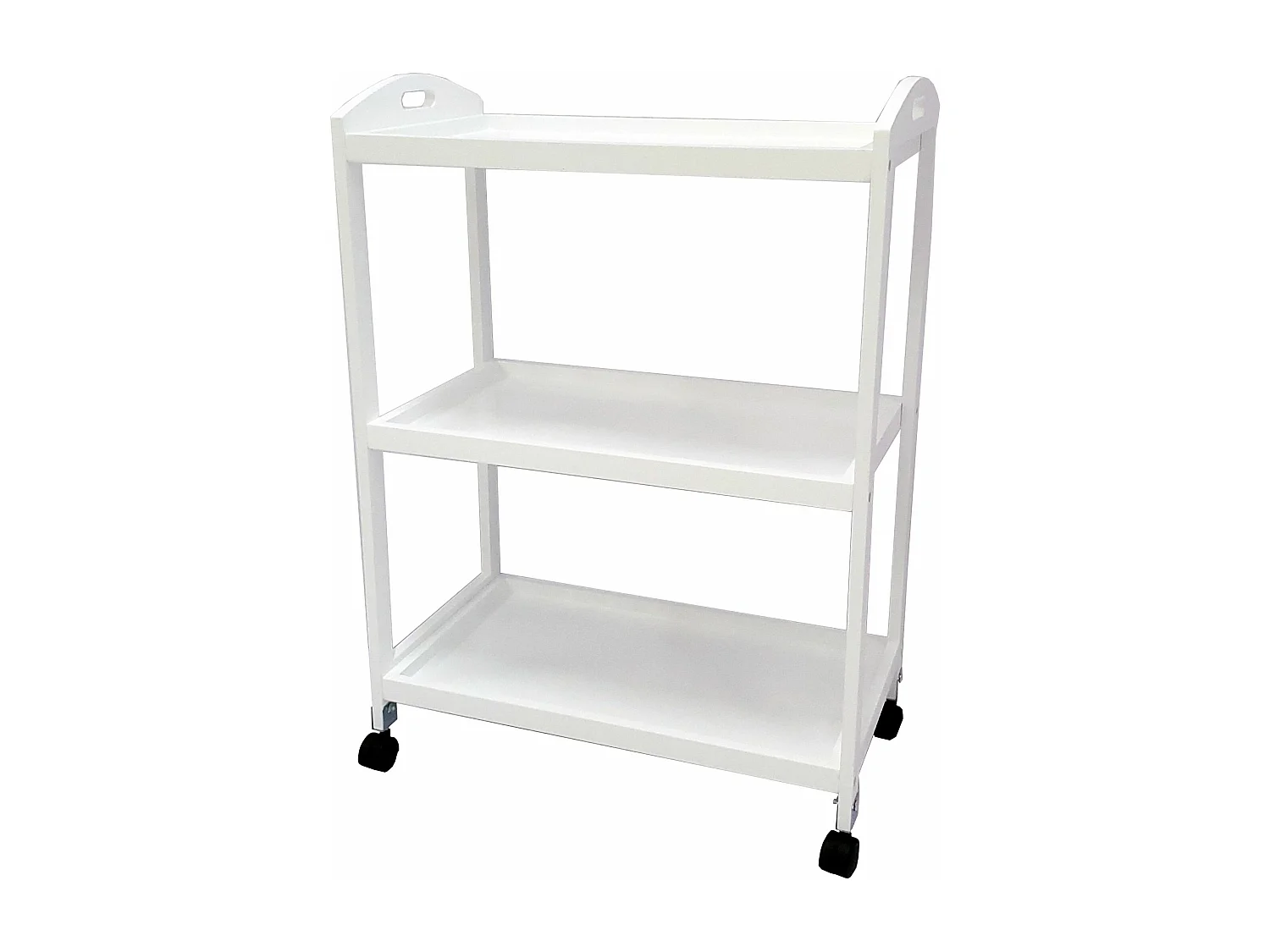 Carro de Servicio- Camarera móvil con Ruedas de fácil desplazamiento 60x33x85cm Color Blanco