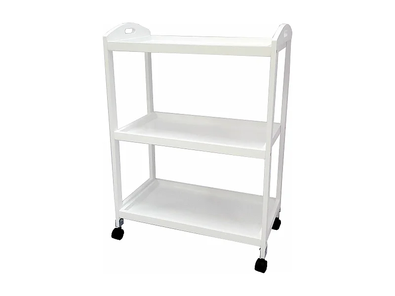 Carro de Servicio- Camarera móvil con Ruedas de fácil desplazamiento 60x33x85cm Color Blanco