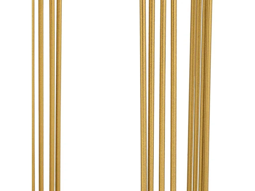 Mesa de canto redonda em metal dourado 38x38x70