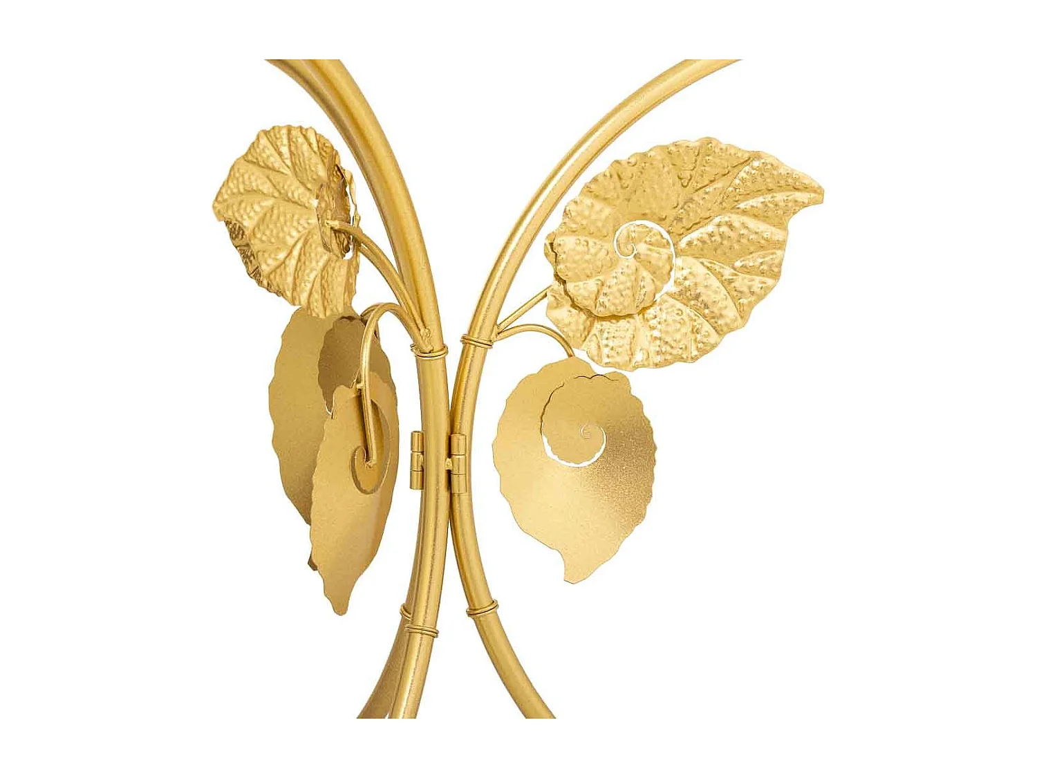 Mesa de canto redonda em metal dourado D70x70