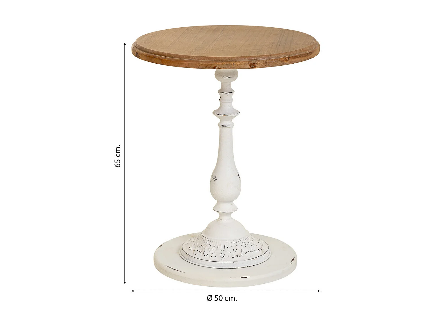 Table basse en bois marron 50x50x65