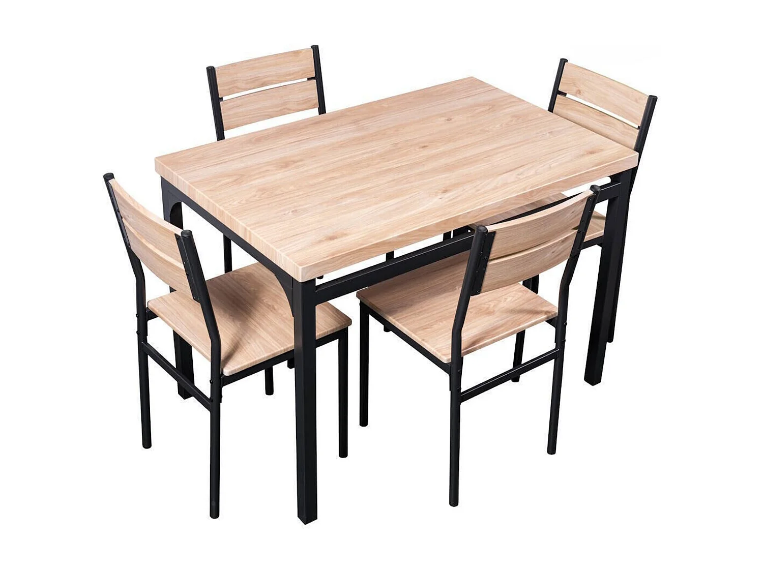 Conjunto Mesa y 4 Sillas de Cocina/Comedor | Estilo Industrial | Medidas Mesa: 110 x 70 x 75 cm | Medidas Silla: 40 x 45 x 82 cm