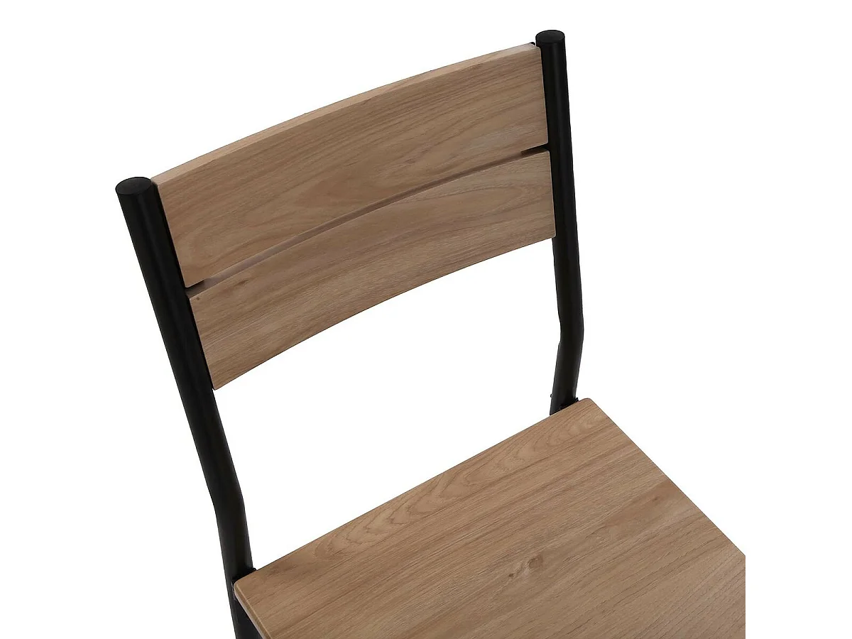 Conjunto Mesa y 4 Sillas de Cocina/Comedor | Estilo Industrial | Medidas Mesa: 110 x 70 x 75 cm | Medidas Silla: 40 x 45 x 82 cm