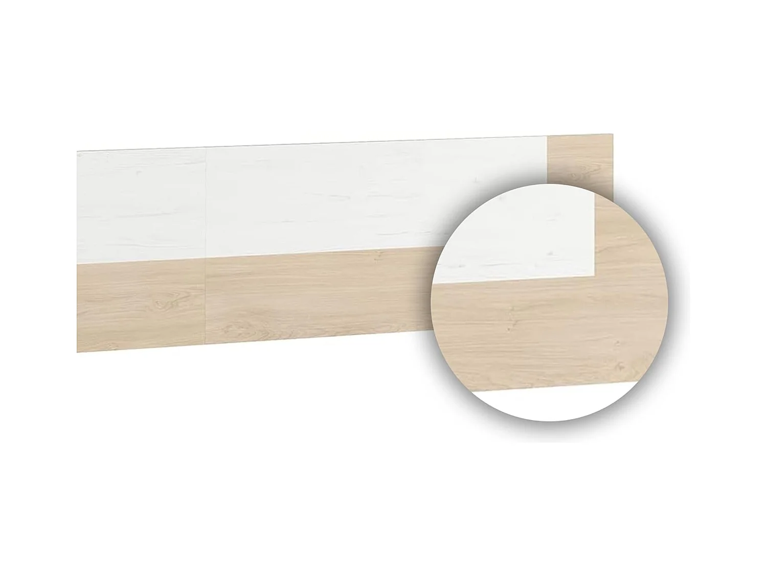 BricoExpo Pack Cabecero y 2 Mesitas de Noche, Color cambrian y blanco, Dormitorio Doble de Matrimonio o Juvenil, Medidas:160x45x1,6 cm