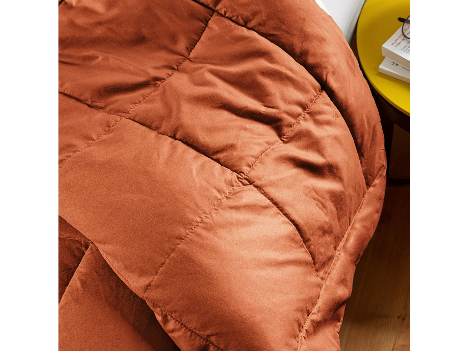 Dessus de lit polyester microfibre 260x240 cm LAZY rose gingembre