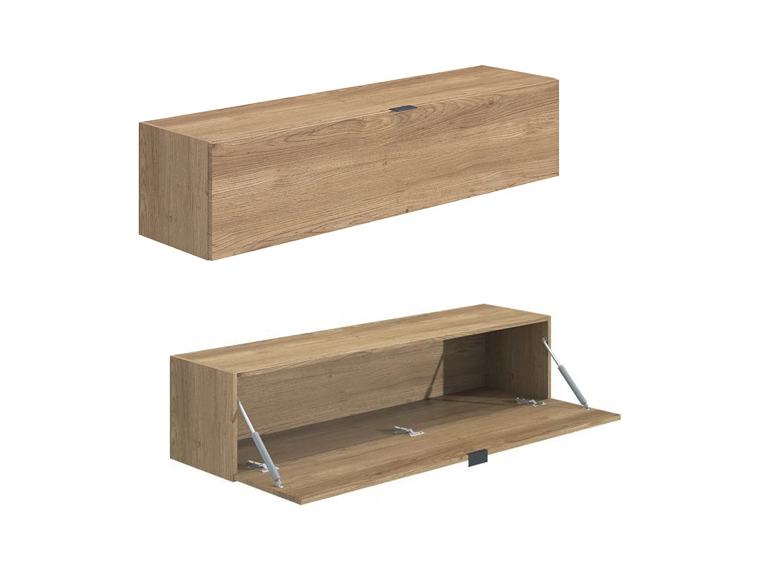 Meyvaser Mueble de salón y TV Conjunto muebles de salón apilable 301 Cm Ancho Color madera y blanco