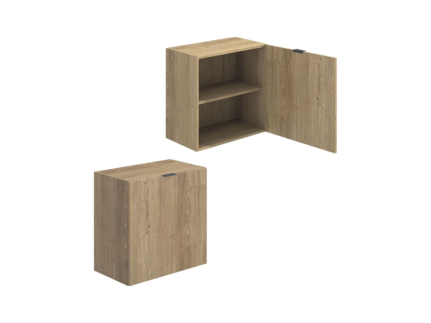 Meyvaser Mueble de salón y TV Conjunto muebles de salón apilable 301 Cm Ancho Color madera y blanco