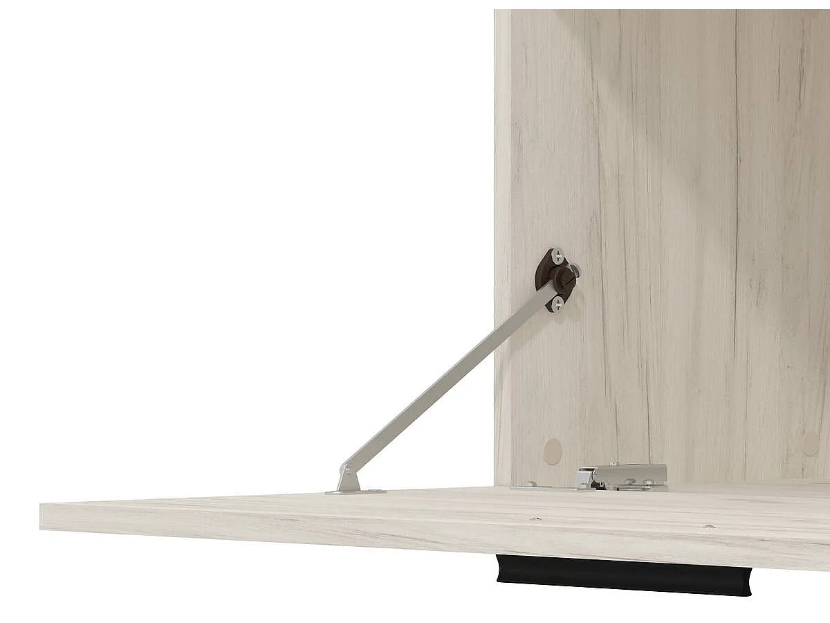 Mueble de Salón Modular Elegante | Ancho 192 cm, Alto 155.5 cm, Fondo 35 cm | Color Roble Blanco y Roble Ceniza