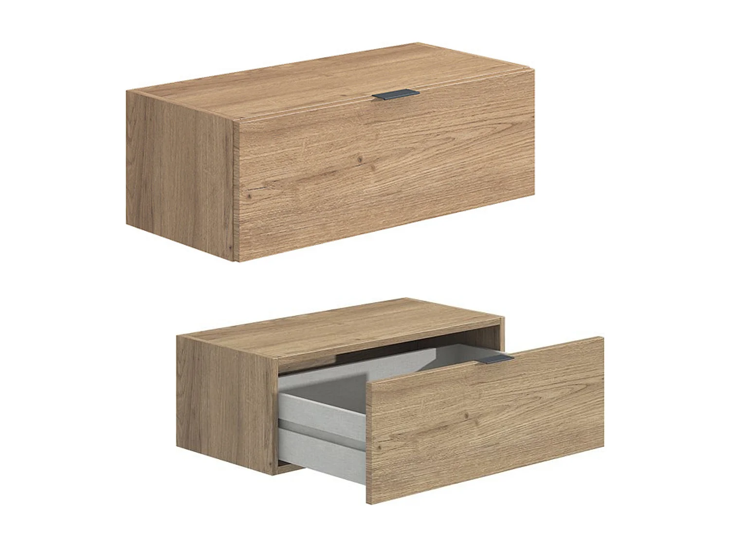 Meyvaser Mueble de salón y TV Conjunto muebles de salón apilable 270 Cm Ancho Color madera y blanco