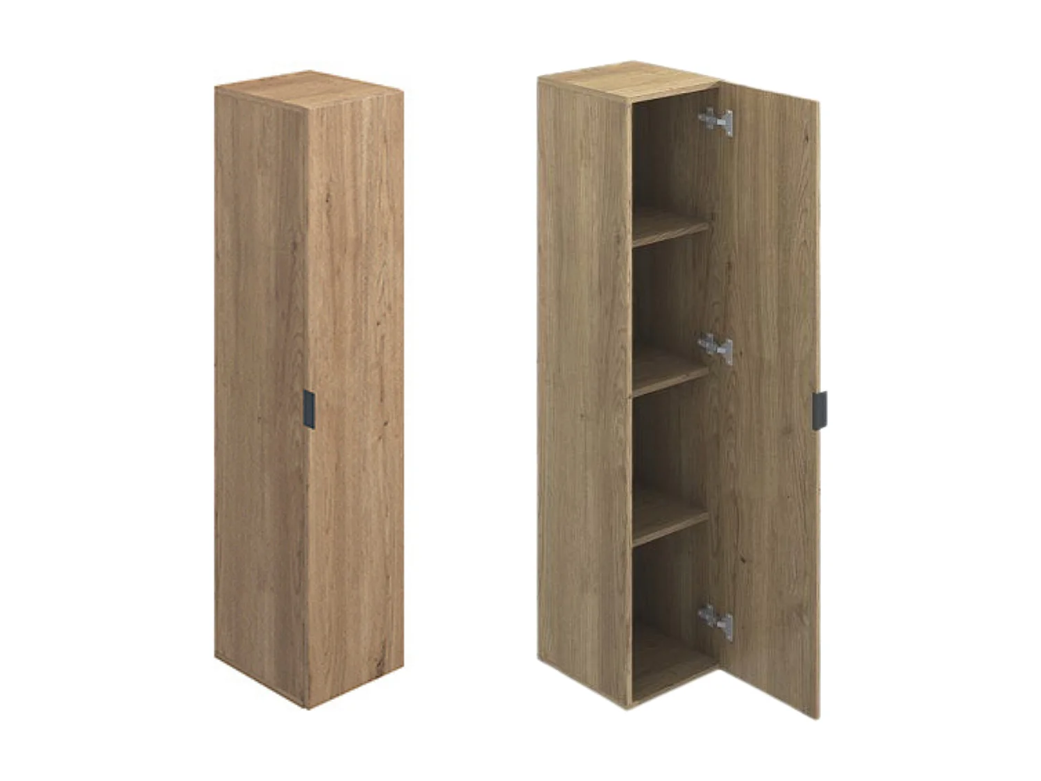 Meyvaser Mueble de salón y TV Conjunto muebles de salón apilable 235 Cm Ancho Color Madera y Blanco