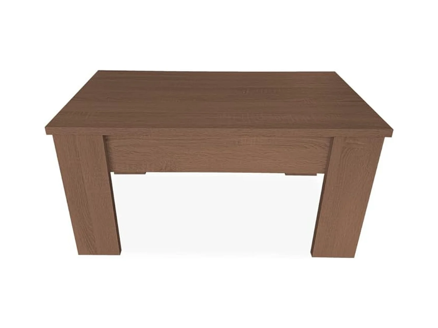 Meyvaser Mesa de Centro Elevable, Mesita de Salón, Acabado en Color nogal, Medidas: 90 cm (Ancho) x 50 cm (Fondo) x 46-57 cm (Alto),