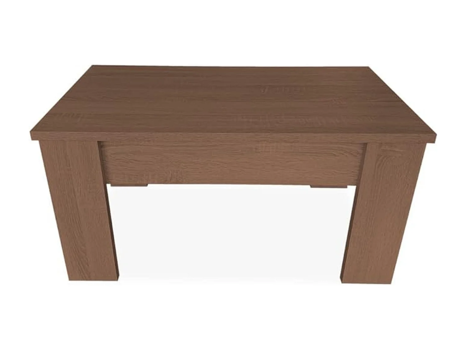 Meyvaser Mesa de Centro Elevable, Mesita de Salón, Acabado en Color nogal, Medidas: 90 cm (Ancho) x 50 cm (Fondo) x 46-57 cm (Alto),