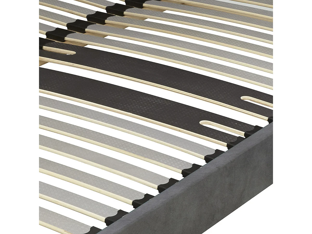 DREAMKIT - Sommier à Assembler 160x200 Finition Gris Béton