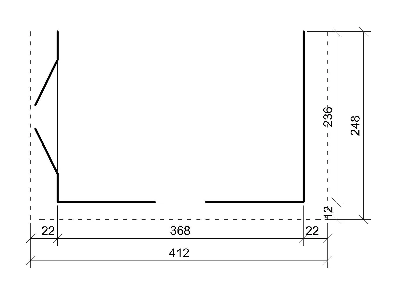 Gartenhaus premium qualität ohne boden und seitenwand - 8.68 m² / H231x248x412 cm - M939B-TERRA BROWN